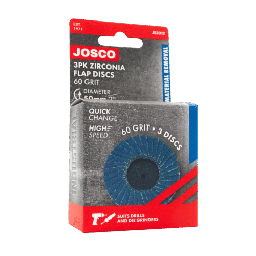 60 Grit 50mm Quick Change Zirconia Flap Disc - 3 Pack